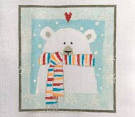 Polar bear and a scarf