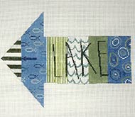 Red w/ green checks bauble