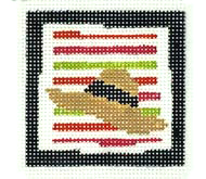 Straw hat multi stripes