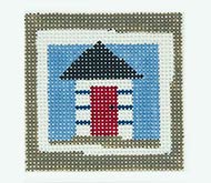 Cabana with orange door