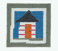 Cabana with orange door